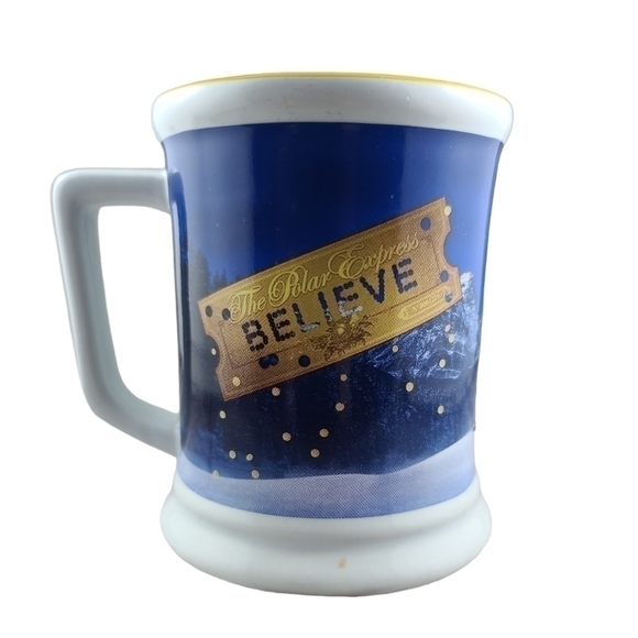 𝅺the Polar Express 3D Raised Belive Ticket Ceramic Hot Chocolate Coffee Mug - Picture 3 of 9